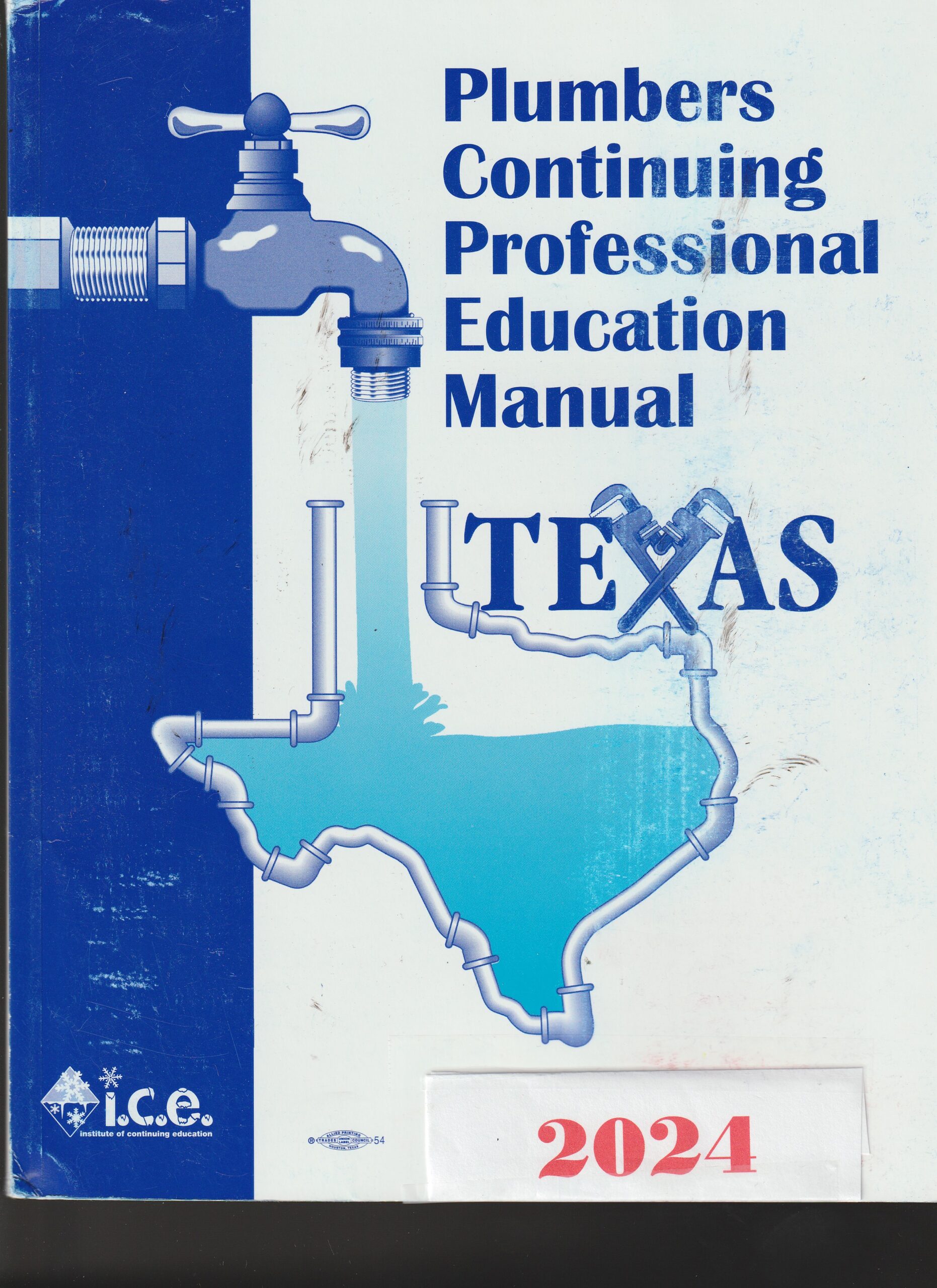 2024 PLUMBING CE CLASS Pioneer Educational Services   ICE Book 2024 Cover Scaled 